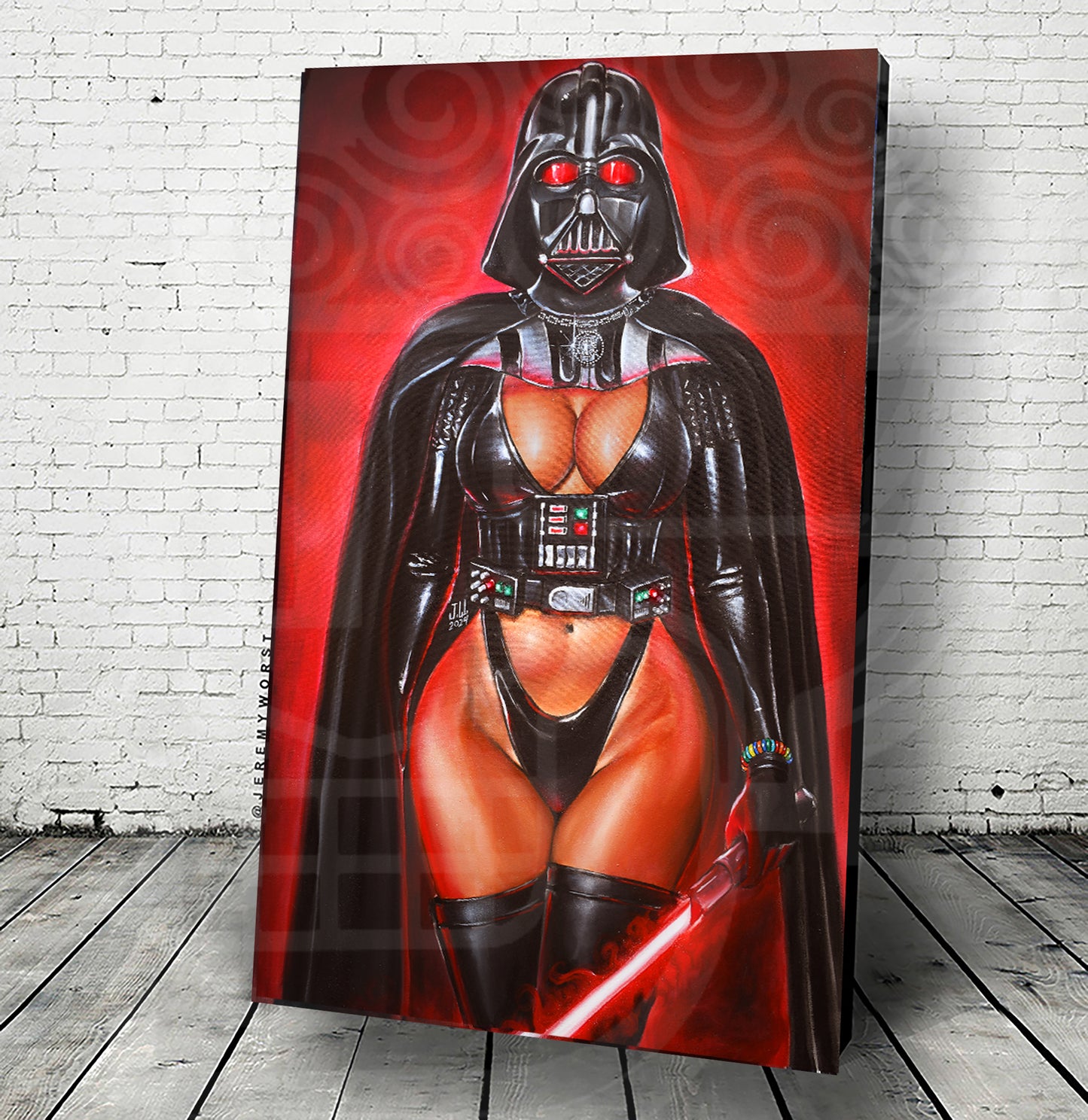 "Darth Mommy" Jeremy Worst Lord Vader Painting Pinup Cosplay Fan Art