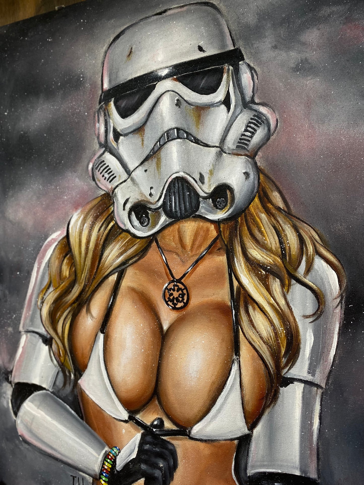 Storm Trooper 2019 Original Acrylic Painting by Jeremy Worst