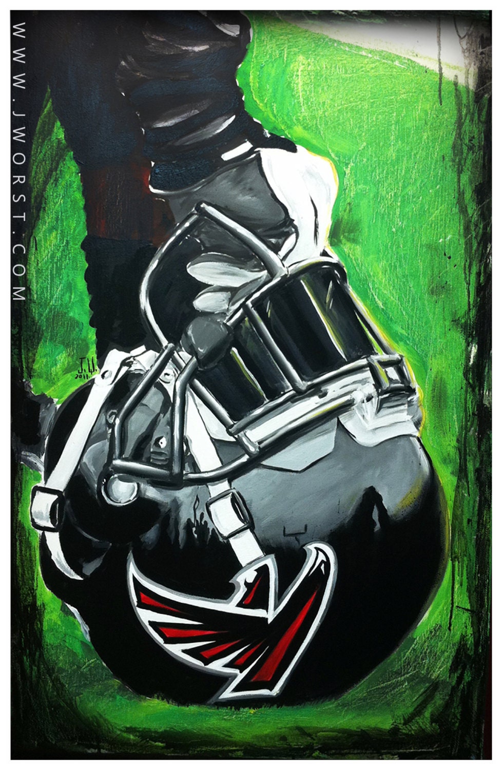 CUSTOM NFL HELMET Painting gift present awesome jeremy worst sexy football art artwork star great gift for him jewelry  nsfw sex