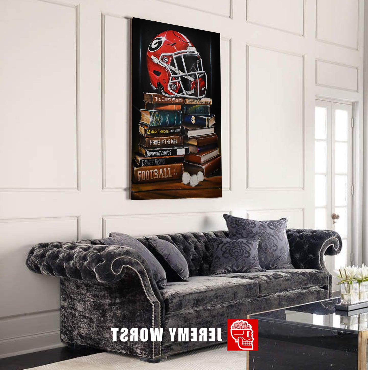 PRE-ORDER Georgia Bulldogs 2024 Painting sports Canvas Print Artwork helmet sec