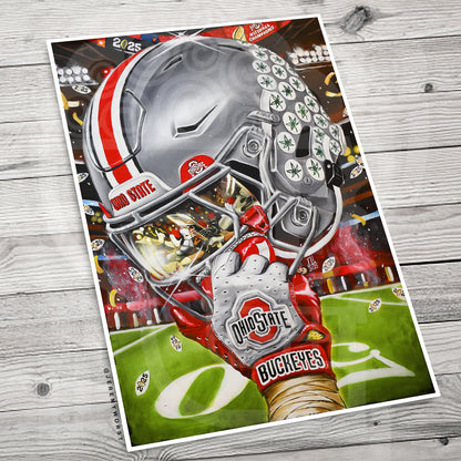 Buckeyes by Jeremy Worst sports Posters and Canvas Prints Artwork helmet College Football