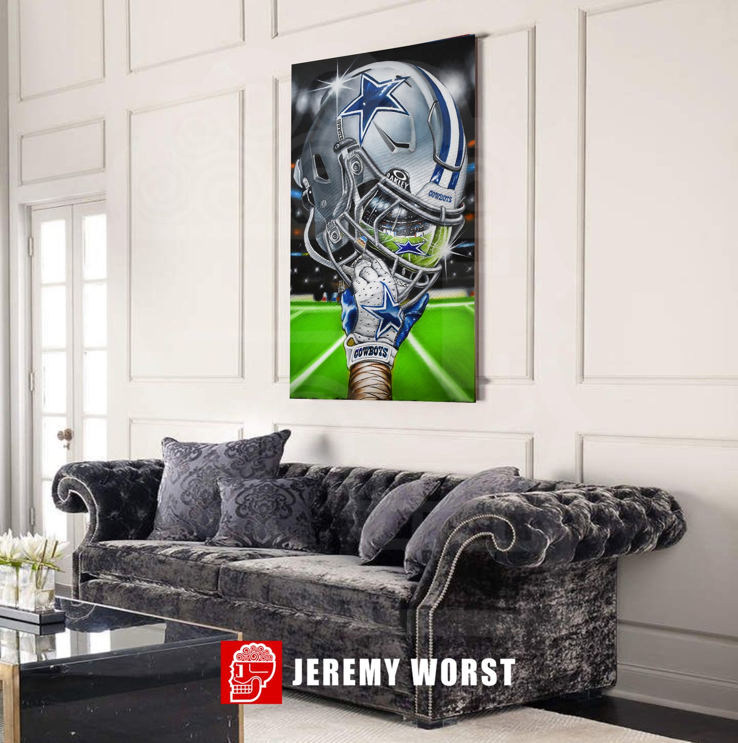 Cowboys 2024 Painting sports Canvas Print Artwork helmet Nfl Football