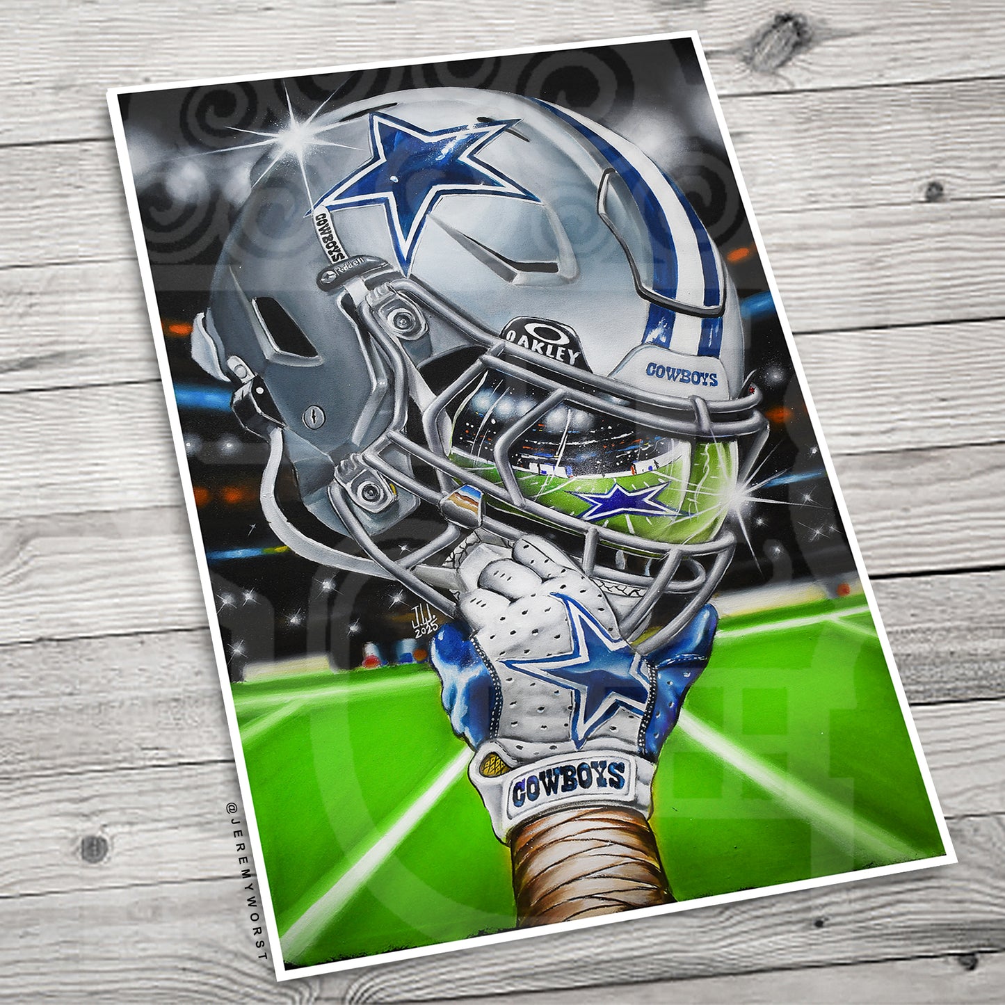 Cowboys 2024 Painting sports Canvas Print Artwork helmet Nfl Football