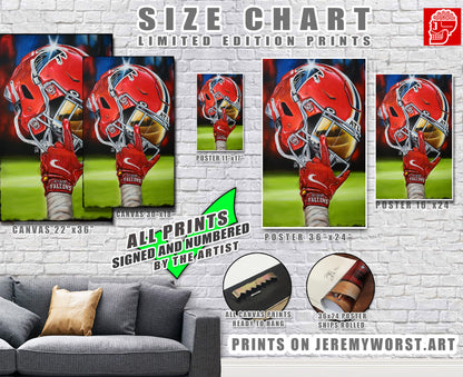 VOLS by Jeremy Worst Painting Posters Canvas Prints Artwork helmet College Football Tennessee