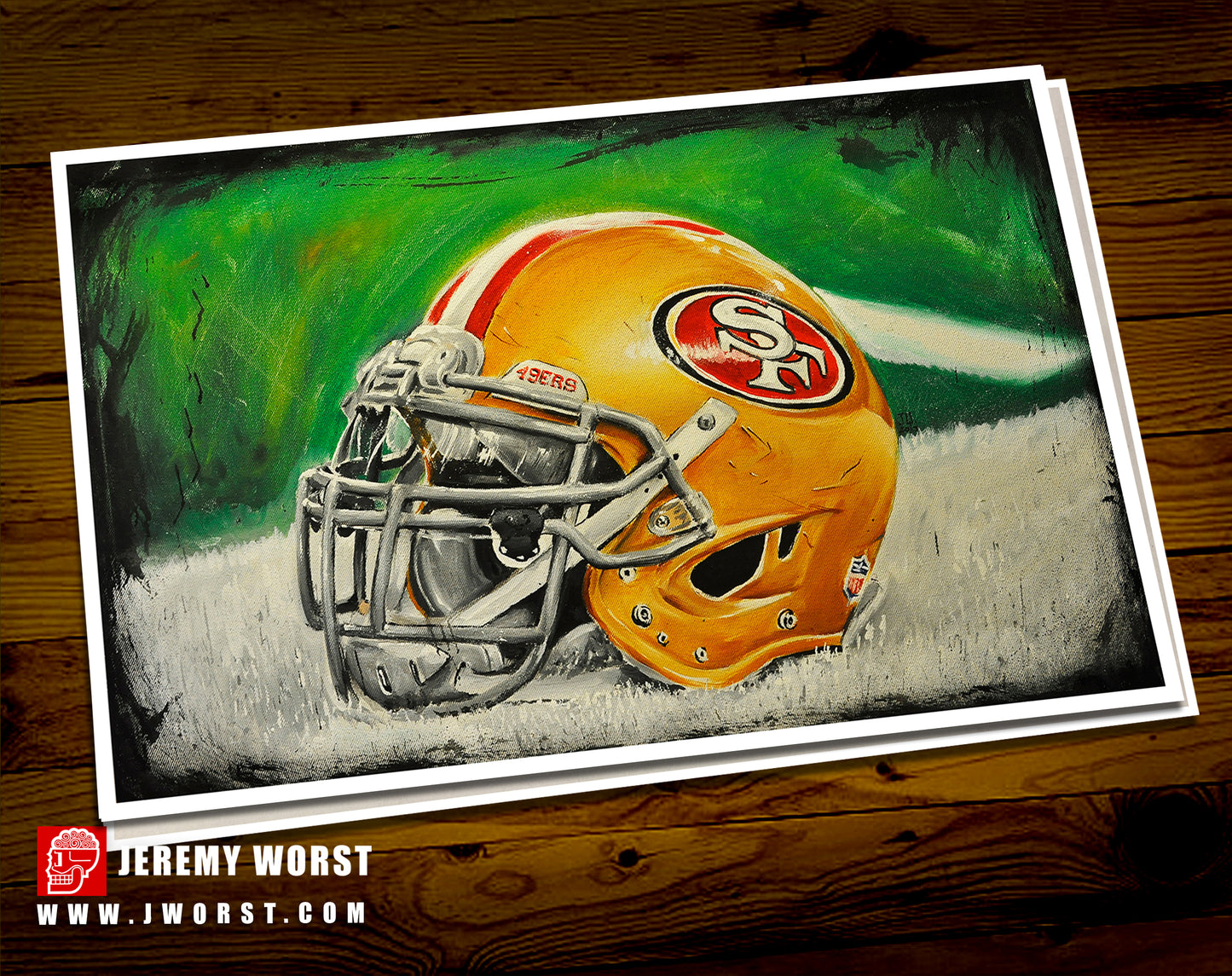 NEW San Francisco 49ers Niner Gang NFL Canvas Print Acrylic Painting Artwork helmet football player sports jewelry poster ring
