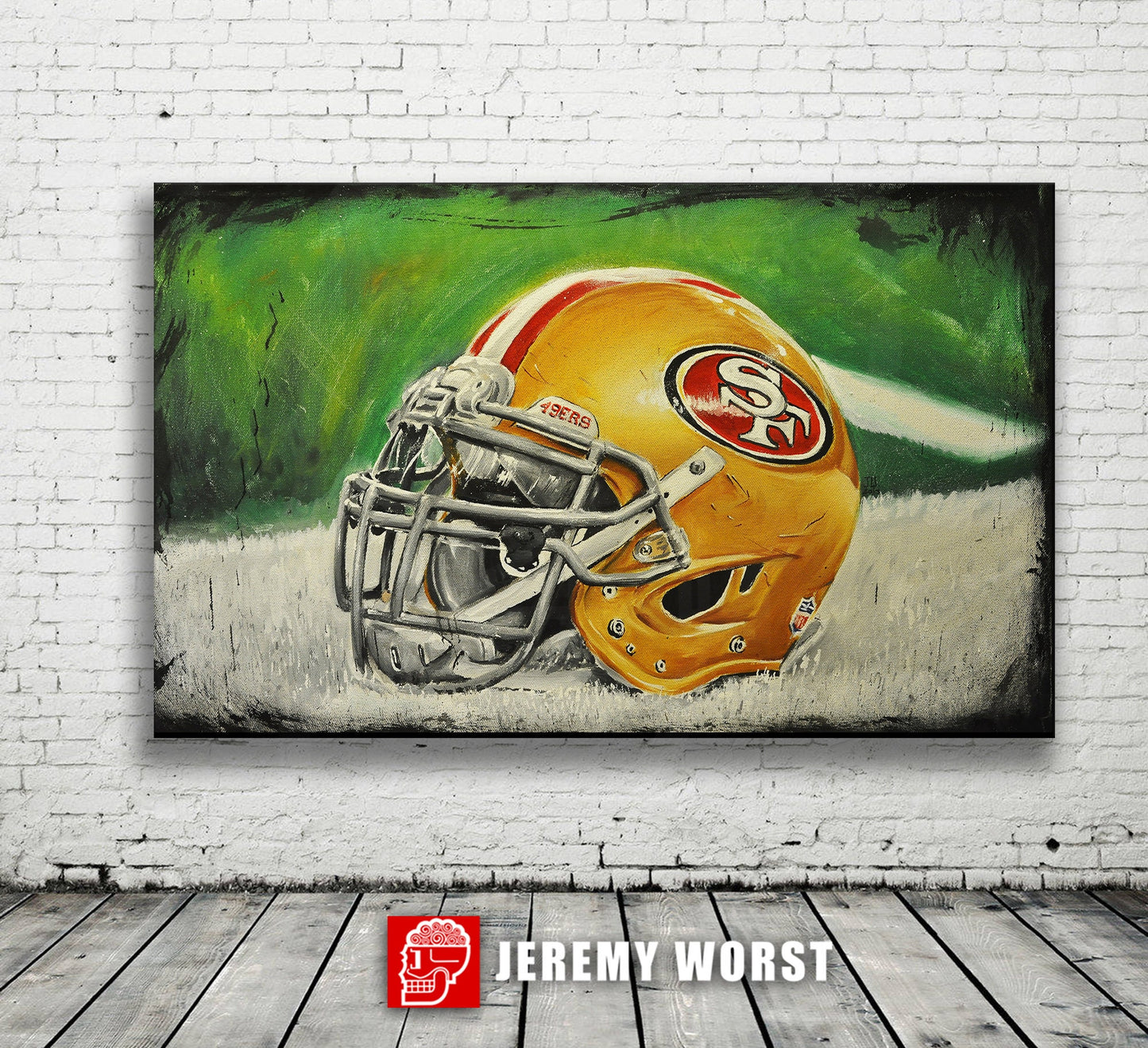 NEW San Francisco 49ers Niner Gang NFL Canvas Print Acrylic Painting Artwork helmet football player sports jewelry poster ring