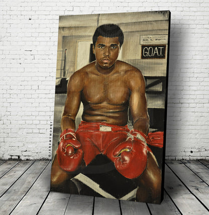 JEREMY WORST GOAT Muhammad Ali Original Art Signed canvas Original Print boxing boxer the champ painting anime nsfw sticker