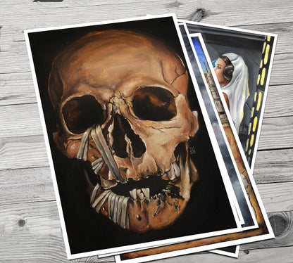 JEREMY WORST Skull 2015 Canvas print skulls zombie painting Artwork Signed large poster dark Gothic grunge creepy scary walking dead edm sex